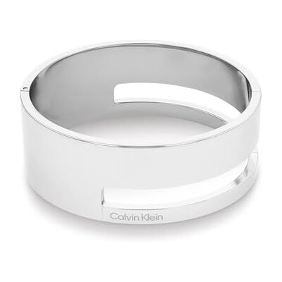 Calvin Bracelet jonc Geometry Essentials en acier inoxydable pour femme Disponible en version argent ou or Calvin Bracelet jonc Geometry Essentials en acier inoxydable pour femme Disponible en version argent ou or