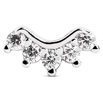 SINGULARU Boucle d'oreille seule Mini 5 Sparks Argent. Argent sterling 925 avec finition plaqué rhodium. Fermoir à vis. Bijoux pour femme. SINGULARU Boucle d'oreille seule Mini 5 Sparks Argent. Argent sterling 925 avec finition plaqué rhodium. Fermoir à vis. Bijoux pour femme.