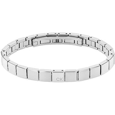 Calvin Bracelet à maillons pour Homme Collection MINIMALISTIC SQUARES en Acier inoxidable Disponible en Version Argentée ou Dorée Calvin Bracelet à maillons pour Homme Collection MINIMALISTIC SQUARES en Acier inoxidable Disponible en Version Argentée ou Dorée