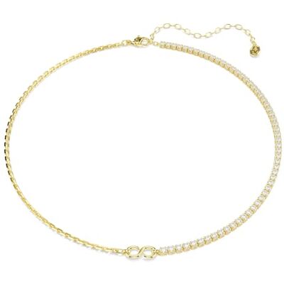 Swarovski Matrix Collier, Taille Ronde, Blanc, Finition Dorée 18 Carats Swarovski Matrix Collier, Taille Ronde, Blanc, Finition Dorée 18 Carats
