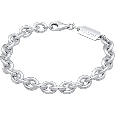 Kuzzoi 0204872022 Bracelet pour homme avec ancre (5 mm) pour homme, bracelet ancre ronde en argent sterling 925 massif, avec mousqueton, longueur 19-23 cm, poids 20 g Kuzzoi 0204872022 Bracelet pour homme avec ancre (5 mm) pour homme, bracelet ancre ronde en argent sterling 925 massif, avec mousqueton, longueur 19-23 cm, poids 20 g