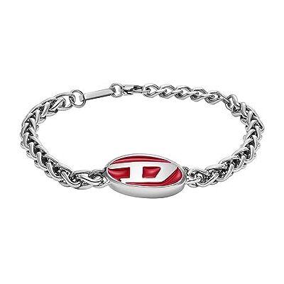 Diesel Bracelet homme en acier inoxydable 2 tons avec fermoir mousqueton Diesel Bracelet homme en acier inoxydable 2 tons avec fermoir mousqueton