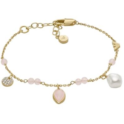 Giorgio Armani Bracelet pour femme en acier inoxydable ou laiton avec fermoir lobster ton or Giorgio Armani Bracelet pour femme en acier inoxydable ou laiton avec fermoir lobster ton or