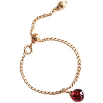 JINGXIGE Bague Perlée Pierre Naturelle Bague Pendentif En Cristal Naturel Pour Femme Plaquée Or 4 Carats Ajustable Motif Grenat JINGXIGE Bague Perlée Pierre Naturelle Bague Pendentif En Cristal Naturel Pour Femme Plaquée Or 4 Carats Ajustable Motif Grenat