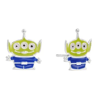 Disney Toy Story Boucles d'oreilles à tige en argent sterling émaillé Motif extraterres Disney Toy Story Boucles d'oreilles à tige en argent sterling émaillé Motif extraterres