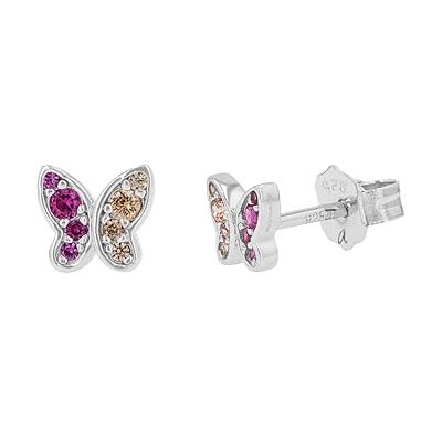 TOM TAILOR Boucles d'Oreilles pour Fille en Argent 925 avec Zircone Clou d'Oreille en Forme de Papillon TOM TAILOR Boucles d'Oreilles pour Fille en Argent 925 avec Zircone Clou d'Oreille en Forme de Papillon