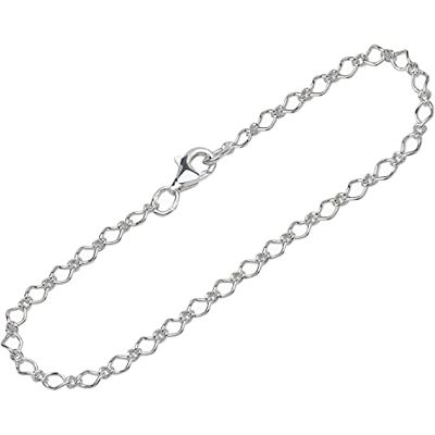 NKlaus Figaro 12596 Bracelet rond en argent sterling 925 19 cm, 19 centimeters, Argent sterling NKlaus Figaro 12596 Bracelet rond en argent sterling 925 19 cm, 19 centimeters, Argent sterling