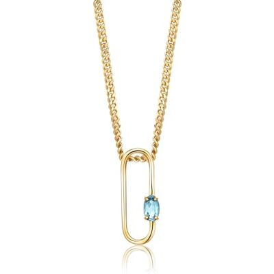 Miore Chaîne en argent 925 Pierre précieuse Argent sterling 925 Pendentif topaze bleue naturelle 0,25 carats Chaîne en argent plaqué or doux pour la peau Chaîne gourmette de 45 cm de long Miore Chaîne en argent 925 Pierre précieuse Argent sterling 925 Pendentif topaze bleue naturelle 0,25 carats Chaîne en argent plaqué or doux pour la peau Chaîne gourmette de 45 cm de long