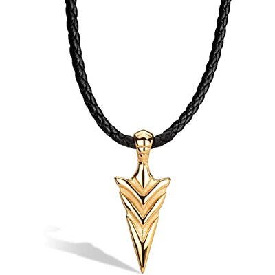 SERASAR Collier en Cuir Premium pour Hommes Pendentif Acier Inoxydable Fermoir Sécurisé Trois Couleurs Boîte à Bijoux Inclus SERASAR Collier en Cuir Premium pour Hommes Pendentif Acier Inoxydable Fermoir Sécurisé Trois Couleurs Boîte à Bijoux Inclus