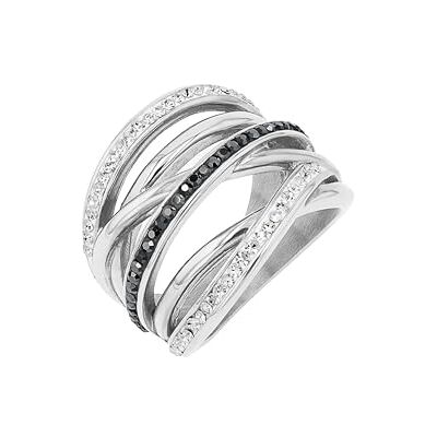 TOM TAILOR Bague pour Femme en Acier inoxydable avec Cristal TOM TAILOR Bague pour Femme en Acier inoxydable avec Cristal