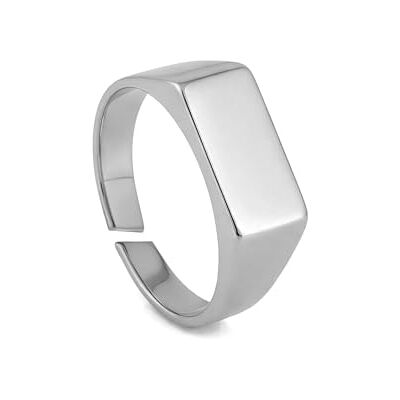 Akitsune Fortis Bague élégante et fine pour homme Réglable Taille unique En acier inoxydable Akitsune Fortis Bague élégante et fine pour homme Réglable Taille unique En acier inoxydable