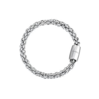 BREIL Bracelet collection BRACELET-MAGNETICA SYSTEM-4 en acier coloré et onyx pour femme, Taille unique, Acier allié BREIL Bracelet collection BRACELET-MAGNETICA SYSTEM-4 en acier coloré et onyx pour femme, Taille unique, Acier allié