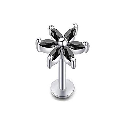BlackAmazement Boucles d'oreilles en acier inoxydable 316L Labret Monroe Tragus Helix Fleur Fleur Fleur Zircon CZ Argent Clair Rose Noir Violet Rouge Homme Femme BlackAmazement Boucles d'oreilles en acier inoxydable 316L Labret Monroe Tragus Helix Fleur Fleur Fleur Zircon CZ Argent Clair Rose Noir Violet Rouge Homme Femme