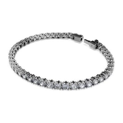 Swarovski Matrix Bracelet rivière rond pour homme Plaqué ruthénium Gris Taille XL Cristal sans pierre précieuse Swarovski Matrix Bracelet rivière rond pour homme Plaqué ruthénium Gris Taille XL Cristal sans pierre précieuse