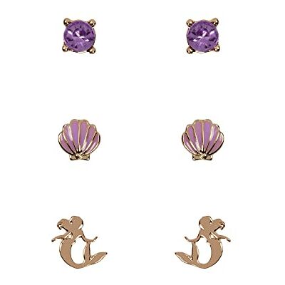 Disney Ensemble de boucles d'oreilles Princesse La Petite Sirène Violet/doré SH00702YRVL Disney Ensemble de boucles d'oreilles Princesse La Petite Sirène Violet/doré SH00702YRVL