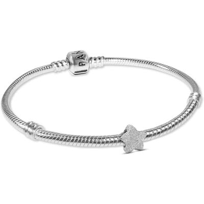 PANDORA Bracelet pour femme avec breloque mini étoile, finition mate, argent sterling 925, lot, joli ensemble de bijoux, parfait au quotidien 21512 PANDORA Bracelet pour femme avec breloque mini étoile, finition mate, argent sterling 925, lot, joli ensemble de bijoux, parfait au quotidien 21512