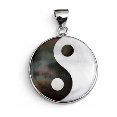 BlackAmazement Pendentif nacre Coquillage Collier Taijitu Cercle Yin Yang Blanc Noir Femme Homme BlackAmazement Pendentif nacre Coquillage Collier Taijitu Cercle Yin Yang Blanc Noir Femme Homme