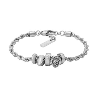 Diesel Bracelet homme en acier inoxydable avec fermoir mousqueton Diesel Bracelet homme en acier inoxydable avec fermoir mousqueton