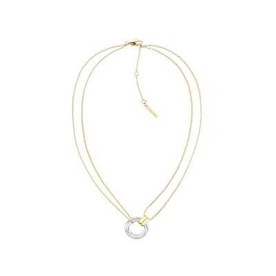 Calvin Collier Chaîne Double pour Femme Collection DUALITY Bicolore avec Charms 35000630 Calvin Collier Chaîne Double pour Femme Collection DUALITY Bicolore avec Charms 35000630