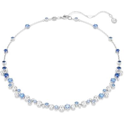 Swarovski Collier Constella, tailles mixtes, bleu, métal rhodié Swarovski Collier Constella, tailles mixtes, bleu, métal rhodié