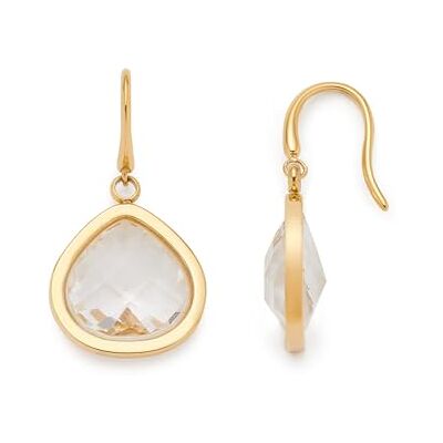JEWELS BY LEONARDO Juvinga 025683 Boucles d'oreilles en acier inoxydable avec pierre de cristal transparent Forme triangulaire Doré JEWELS BY LEONARDO Juvinga 025683 Boucles d'oreilles en acier inoxydable avec pierre de cristal transparent Forme triangulaire Doré