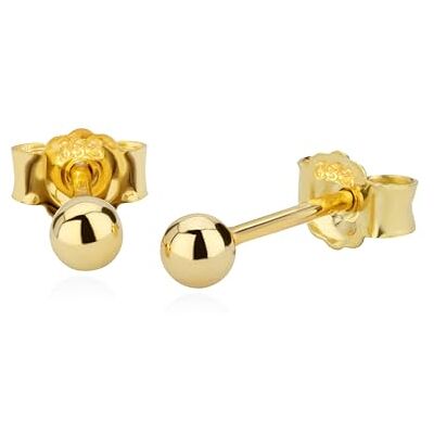 NKlaus Paire de 2,5mm Boule Boucles d'oreilles 8 carats 333 or jaune Femme Fiche Boucles d'oreilles 2616 NKlaus Paire de 2,5mm Boule Boucles d'oreilles 8 carats 333 or jaune Femme Fiche Boucles d'oreilles 2616