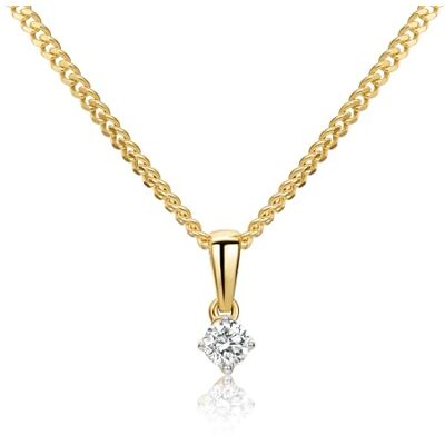 Miore Collier pour femme avec pendentif en or blanc/jaune 375 9 carats avec collier en argent 925 plaqué or 18 carats et diamant 0,10/0,15/0,25 ct, pendentif en or véritable, chaîne en argent, bijou Miore Collier pour femme avec pendentif en or blanc/jaune 375 9 carats avec collier en argent 925 plaqué or 18 carats et diamant 0,10/0,15/0,25 ct, pendentif en or véritable, chaîne en argent, bijou