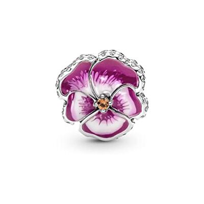 PANDORA MOMENTS Charm "Pinkes Garten-Stiefmütterchen Blume" Silber 790777C01 PANDORA MOMENTS Charm "Pinkes Garten-Stiefmütterchen Blume" Silber 790777C01