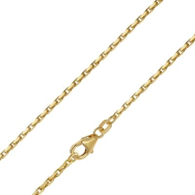 trendor Collier en argent 925 plaqué or, chaîne à maillons 60 cm Colliers pour femmes et hommes, colliers de haute qualité et excellentes idées cadeaux trendor Collier en argent 925 plaqué or, chaîne à maillons 60 cm Colliers pour femmes et hommes, colliers de haute qualité et excellentes idées cadeaux