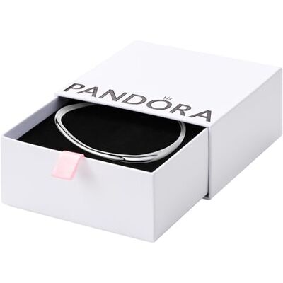 PANDORA Essence Organisch Geformter Armreif aus Sterling Silber, Größe: 19 cm, 593317C00-2 PANDORA Essence Organisch Geformter Armreif aus Sterling Silber, Größe: 19 cm, 593317C00-2