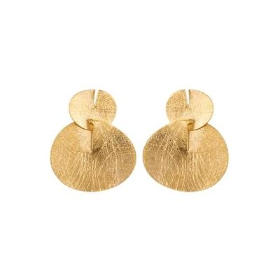 Boucles d'oreilles en or Taglio Conçues par Joidart Collection Taglio Métal plaqué or 24 carats Boucles d'oreilles à double tige, laiton, métal Boucles d'oreilles en or Taglio Conçues par Joidart Collection Taglio Métal plaqué or 24 carats Boucles d'oreilles à double tige, laiton, métal