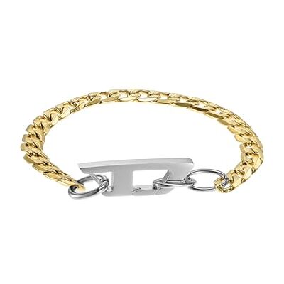 Diesel Homme, Bracelet en acier inoxydable avec fermoir en D Diesel Homme, Bracelet en acier inoxydable avec fermoir en D