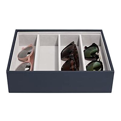 Stackers – Boîte à bijoux et lunettes de soleil classique, bleu marine, taille M Stackers – Boîte à bijoux et lunettes de soleil classique, bleu marine, taille M