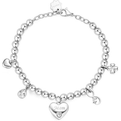 Brosway BHKB165 Bracelet pour femme en acier inoxydable avec symboles de cœur, collection Chakra Brosway BHKB165 Bracelet pour femme en acier inoxydable avec symboles de cœur, collection Chakra