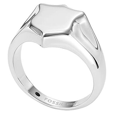Fossil Men's Stainless Steel Signet Rings Fossil Men's Stainless Steel Signet Rings