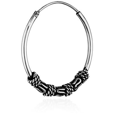 NKlaus Simple 925 ARGENT STERLING Créole celtique gothique 19mm 7251 NKlaus Simple 925 ARGENT STERLING Créole celtique gothique 19mm 7251