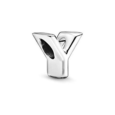PANDORA Moments Buchstabe Y wendbares Alphabet-Charm aus Sterling-Silber mit geprägten Herzen und Perlen an der Rückseite kompatibel mit Armbändern aus der Moments Kollektion PANDORA Moments Buchstabe Y wendbares Alphabet-Charm aus Sterling-Silber mit geprägten Herzen und Perlen an der Rückseite kompatibel mit Armbändern aus der Moments Kollektion