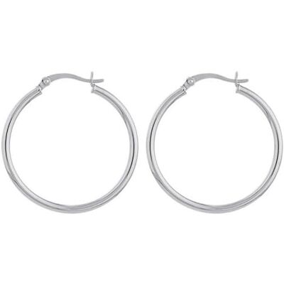 BOBIJOO JEWELRY Boucles d'oreilles Créoles 30mm Acier inoxydable argenté, Acier inoxydable Argent BOBIJOO JEWELRY Boucles d'oreilles Créoles 30mm Acier inoxydable argenté, Acier inoxydable Argent