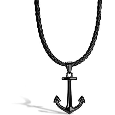 SERASAR Collier en Cuir Premium pour Hommes Pendentif Acier Inoxydable Fermoir Sécurisé Trois Couleurs Boîte à Bijoux Inclus SERASAR Collier en Cuir Premium pour Hommes Pendentif Acier Inoxydable Fermoir Sécurisé Trois Couleurs Boîte à Bijoux Inclus