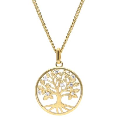 trendor Collier pour femme, argent 925 plaqué or, 45 cm Un bijou tendance pour femme, un joli accessoire trendor Collier pour femme, argent 925 plaqué or, 45 cm Un bijou tendance pour femme, un joli accessoire