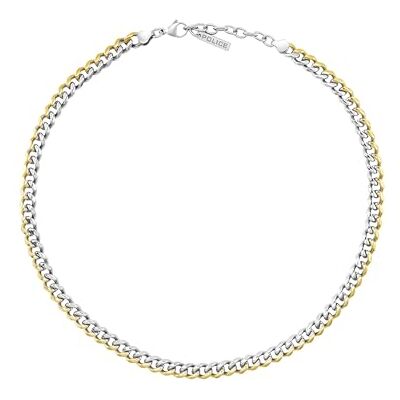 Police Collier longue durée pour homme en acier inoxydable argenté/doré Police Collier longue durée pour homme en acier inoxydable argenté/doré