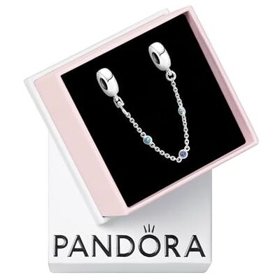 PANDORA Moments Drei Blaue Steine Komfortkette aus Sterling-Silber mit Cubic Zirkonia, Kompatibel Moments Armbänder, Gr. 5, 791688C01-05 PANDORA Moments Drei Blaue Steine Komfortkette aus Sterling-Silber mit Cubic Zirkonia, Kompatibel Moments Armbänder, Gr. 5, 791688C01-05