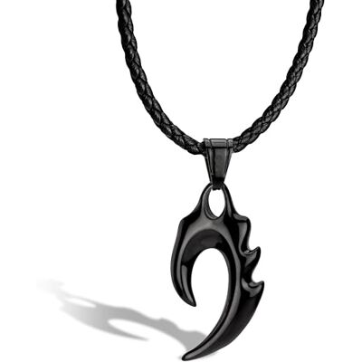 SERASAR Collier en Cuir Premium pour Hommes Pendentif Acier Inoxydable Fermoir Sécurisé Trois Couleurs Boîte à Bijoux Inclus SERASAR Collier en Cuir Premium pour Hommes Pendentif Acier Inoxydable Fermoir Sécurisé Trois Couleurs Boîte à Bijoux Inclus