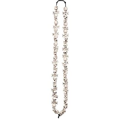 Boland Collier Crâne et Os Taille Unique Blanc Accessoire pour Costume de Pirate, Halloween ou Soirée à Thème Boland Collier Crâne et Os Taille Unique Blanc Accessoire pour Costume de Pirate, Halloween ou Soirée à Thème
