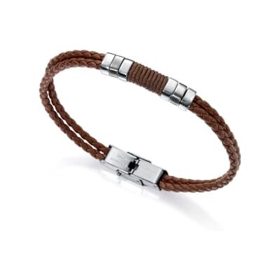 Viceroy Bracelet Chevalier Acier et Cuir 6456p01011, Cuir acier Cuir Viceroy Bracelet Chevalier Acier et Cuir 6456p01011, Cuir acier Cuir
