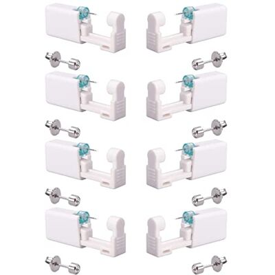 YOUDALIS Lot de 8 Pistolet de Perçage à Oreille,Paquets Piercing d'Oreille Jetable avec Clous d'Oreille,Kit de Piercing Sans Douleur pour Filles Femmes et Homme, 5,8 cm x 2,3 cm x 1,2 cm, Plastique YOUDALIS Lot de 8 Pistolet de Perçage à Oreille,Paquets Piercing d'Oreille Jetable avec Clous d'Oreille,Kit de Piercing Sans Douleur pour Filles Femmes et Homme, 5,8 cm x 2,3 cm x 1,2 cm, Plastique