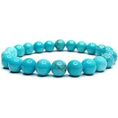 Felicidade Bracelet turquoise en Pierre Naturelle pour Femme et homme Perles 8MM Élégance et Bien-Être au Quotidien Lithothérapie, Taille unique, Pierre semi-précieuses, Turquoise Felicidade Bracelet turquoise en Pierre Naturelle pour Femme et homme Perles 8MM Élégance et Bien-Être au Quotidien Lithothérapie, Taille unique, Pierre semi-précieuses, Turquoise