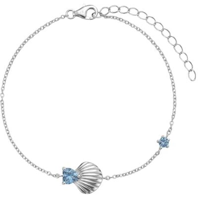 amor Bracelet pour Femme en Argent 925 avec Zircone Pendentif en Forme de Coquillage Cœur AMR-B0027 amor Bracelet pour Femme en Argent 925 avec Zircone Pendentif en Forme de Coquillage Cœur AMR-B0027