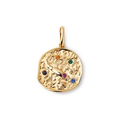 SINGULARU Charm Organic Colors Zodiaco. Pendentif en laiton avec finition plaquée or 18 Kt. Combinable avec collier. SINGULARU Charm Organic Colors Zodiaco. Pendentif en laiton avec finition plaquée or 18 Kt. Combinable avec collier.
