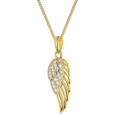 trendor Collier pour femme avec ailes d'ange, argent 925 45 cm Un bijou tendance pour femme, un joli accessoire trendor Collier pour femme avec ailes d'ange, argent 925 45 cm Un bijou tendance pour femme, un joli accessoire